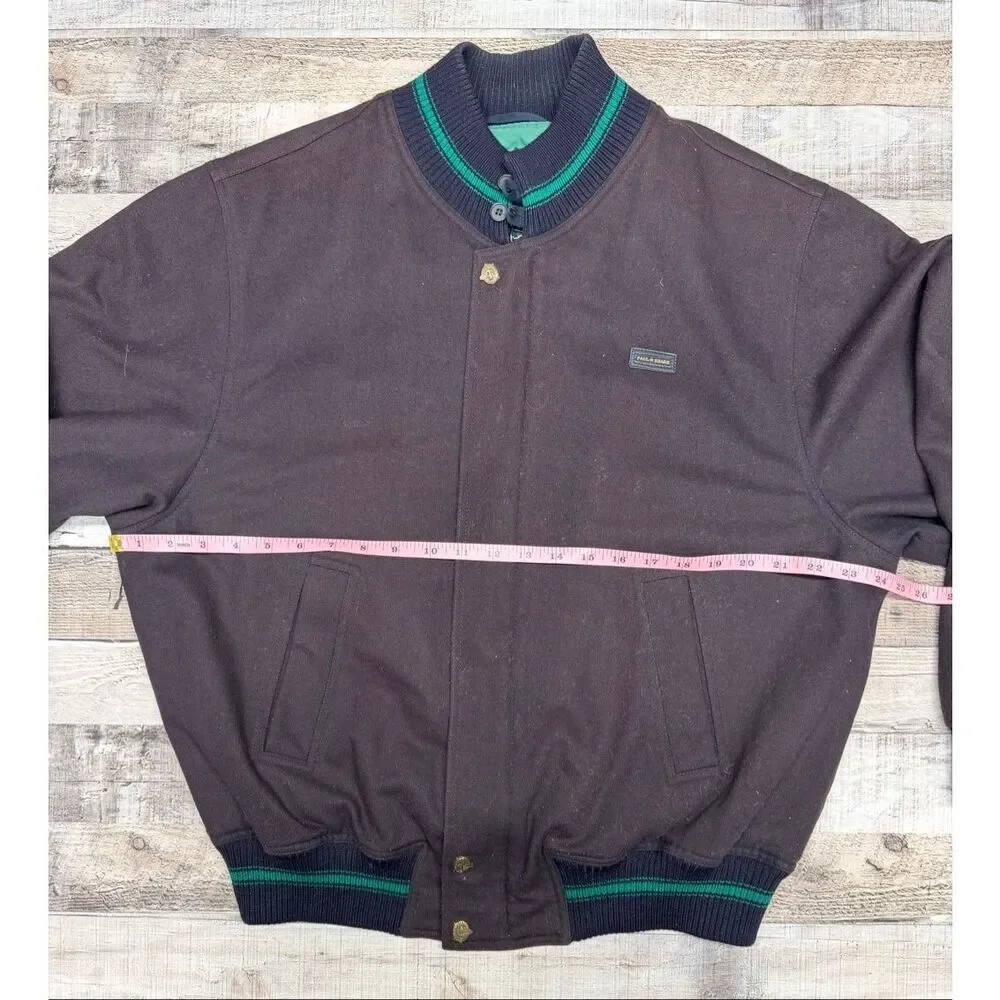 Vintage Paul & Shark Wool Yacht Club Lined Bomber Jacket Made in Italy Sz Small - Picture 3 of 12